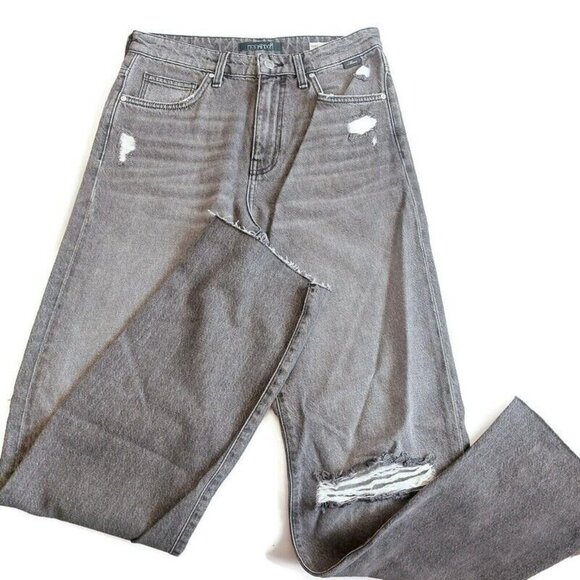 Mavi BARCELONA High Rise Wide Leg Denim Jeans Womens 27 X 32 Pants Black Sample - Picture 1 of 10